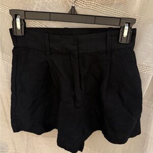 H&M Black High Waist Structured Shorts